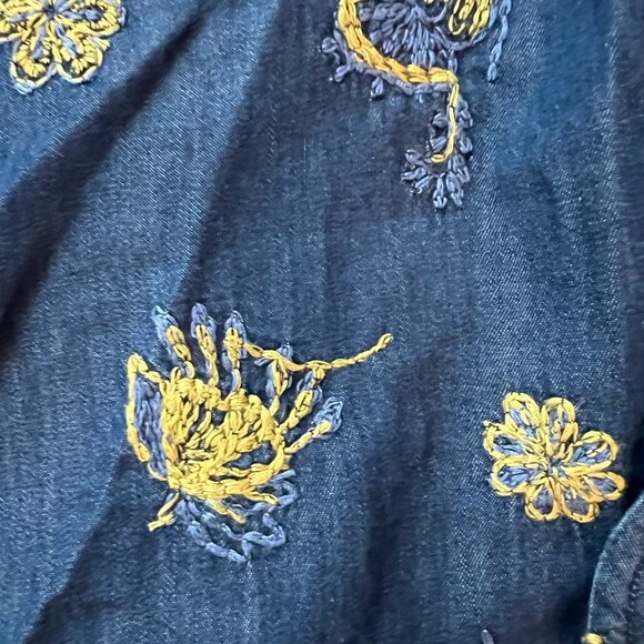 Orian Hand Woven Denim Button Down Shirt - Picture 2 of 2